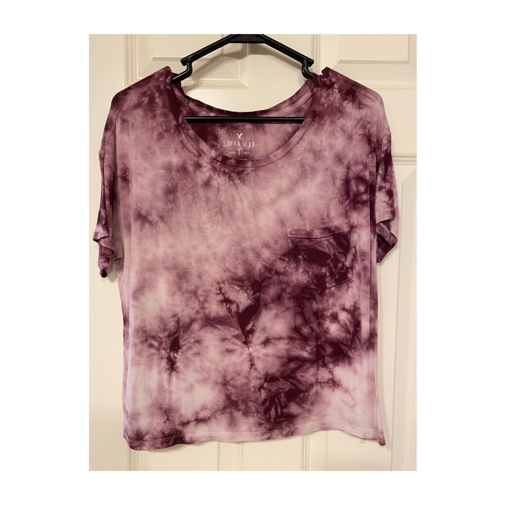 purple american eagle blouse